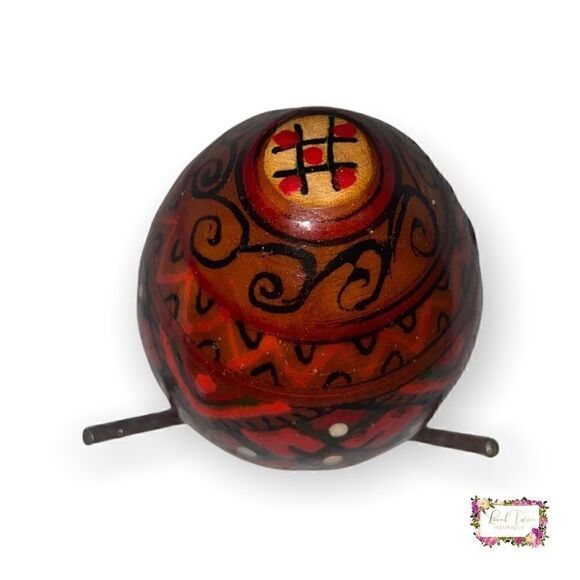 Collectible Decorative Hand Painted Wood Egg - Picture 3 of 9